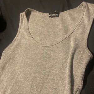 Wet seal grey sparkle tank top
